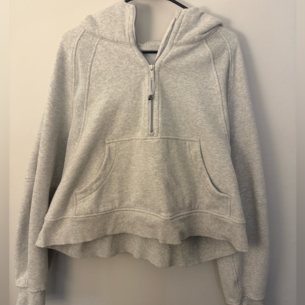 Like New Lululemon Heather Grey Half Zip Scuba Size XL / XXL